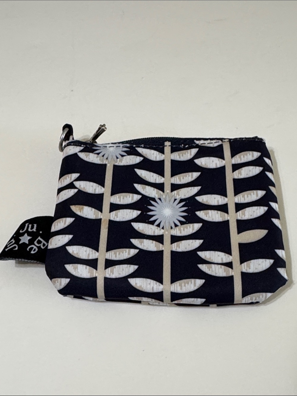 JuJuBe Dandy Lines Coin Purse Navy Floral Zip Pouch Wallet - Women Bags